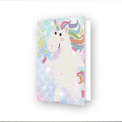 Diamond Dotz Diamond Art Greeting Card Kit 5''X7''-Unicorn Wish, 