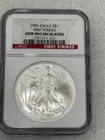 2006 Silver Eagle NGC Gem Uncirculated First Strikes Label ~ NO SPOTS  (X)
