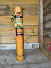 Wooden Rain Stick Rainmaker Music Instrument Southwest Theme 17.5 In Long