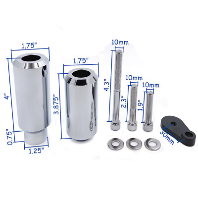 HTT Aluminum No Cut Frame Slider Crash Protector For 2005 2006