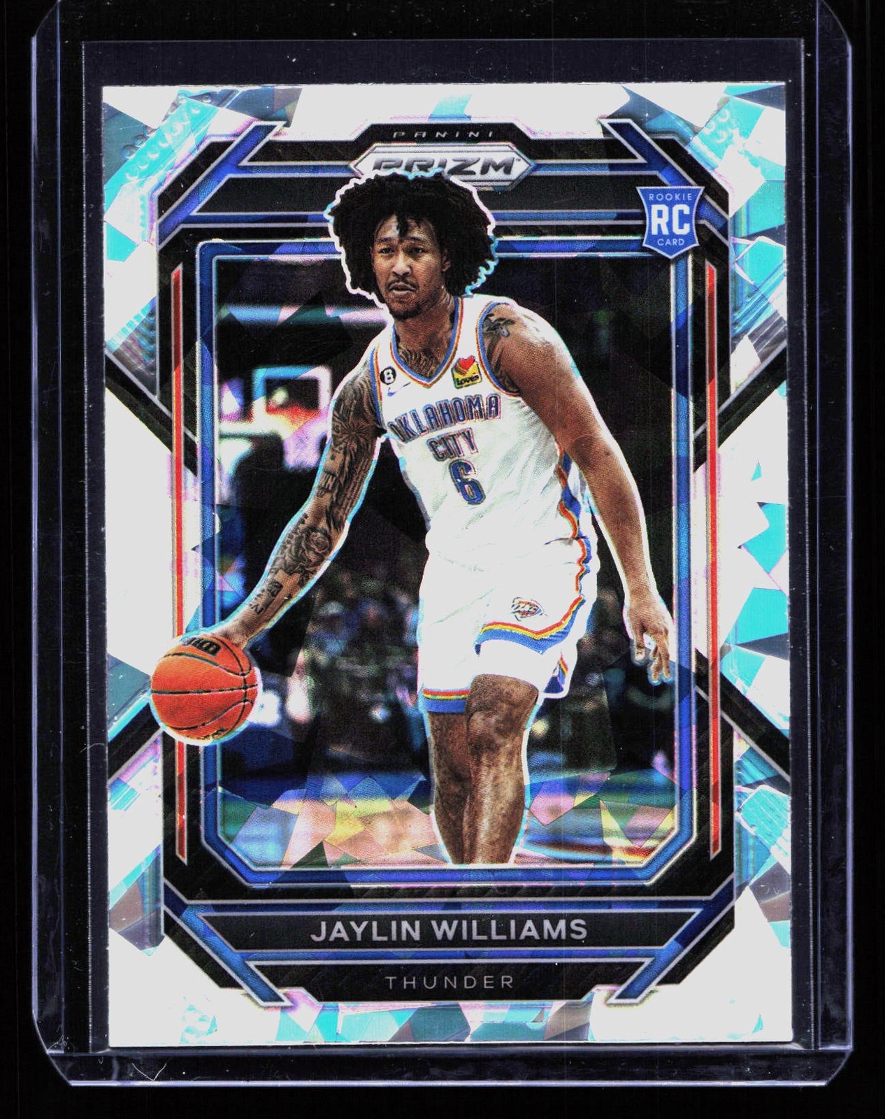 Jaylin Williams 2022-23 Panini Prizm #247 Prizms Ice Oklahoma City Thunder