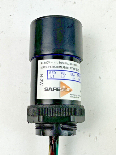 SAFESIDE - R-3W - INDICATORE DI TENSIONE - 40-600V, 50/60Hz, 1,2 W - E256847 - Foto 2 di 6