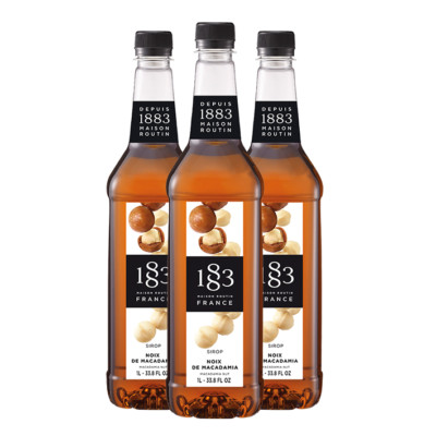 Maison Routin 1883 Sirup Macadamia Nuss, 1,0L PET, 3er Pack