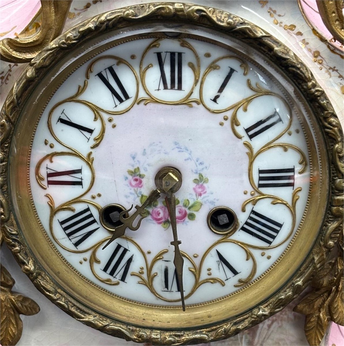 Signed Vintage Jacob Petit French Porcelain Mantel Clock – Ornate
