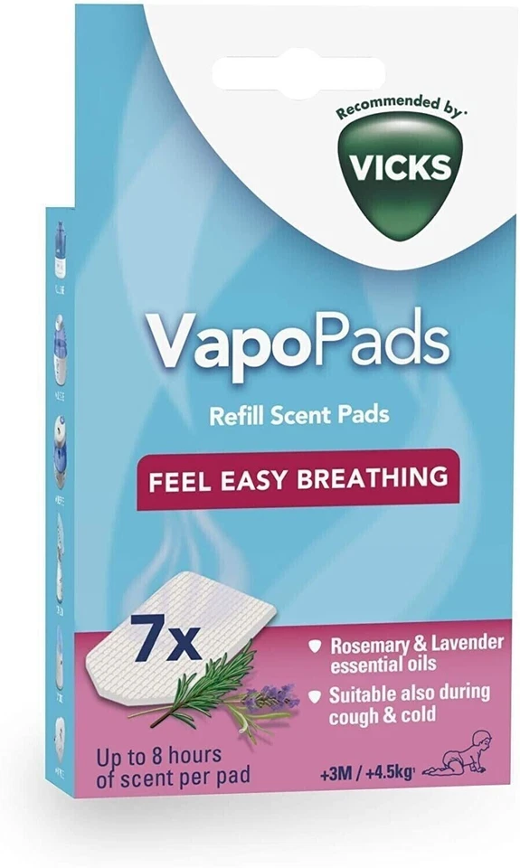 Vicks VapoPads Menthol Rosemary Lavender Oils Refill Diffuser Vaporiser Plug-In - Image 2 of 4