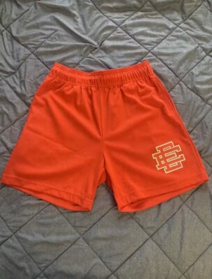 Eric Emanuel EE Basic Short Orange/Whie Size Small Authentic Eric Emanuel