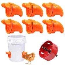 Automatic Gravity Chicken Feeders Rainproof Poultry Feeders Port Reduce Spillage
