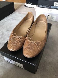 taupe ballerina flats