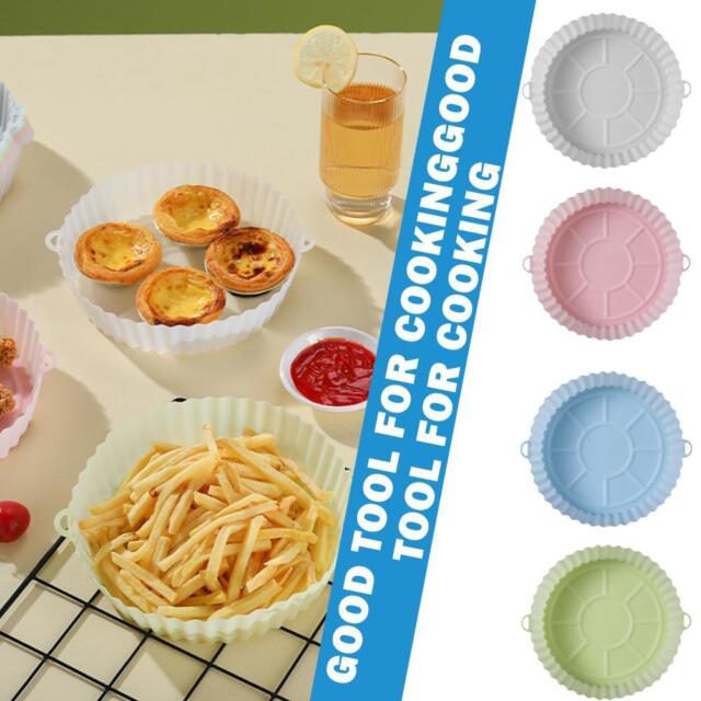 Silicone Pot For Air Fryer Baking Basket Soft Tray Reusable Accessories V1F7