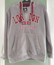 NWT Grey Fleece Zip Hoodie Size Small