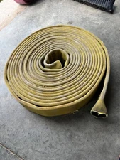 4 3/8"  wide (yellow) Fire hose for boat docks, abrasion protection 10’ length