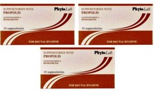 Suppositories with Propolis 30 pcs Herbal Remedie All Natural PhytoLab