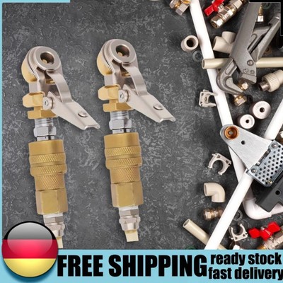 2Pcs Closed Ball Air Chuck with Clip 1/4 Inch Car Tire Inflator Valve Connector