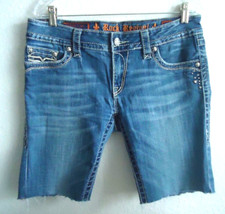 Rock Revival Women's Cut Off Shorts Blue Denim Embellished BlingSize-31 F