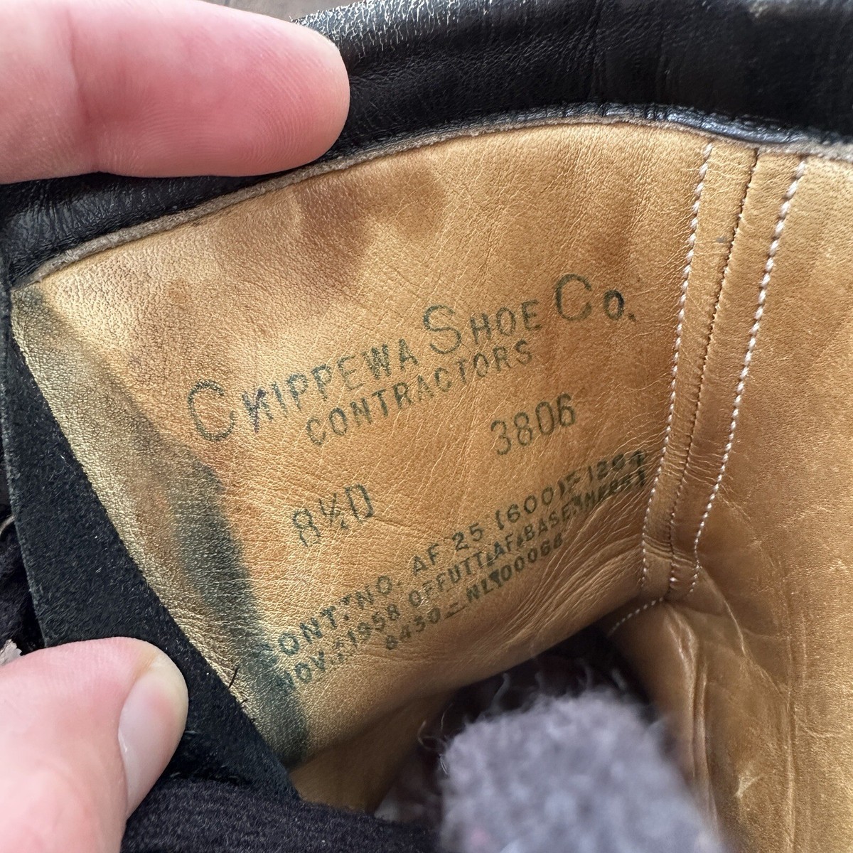 Vtg 1950s Chippewa Alert Zip Boots Black Air Force Pilot SAC 50s Combat  WWII