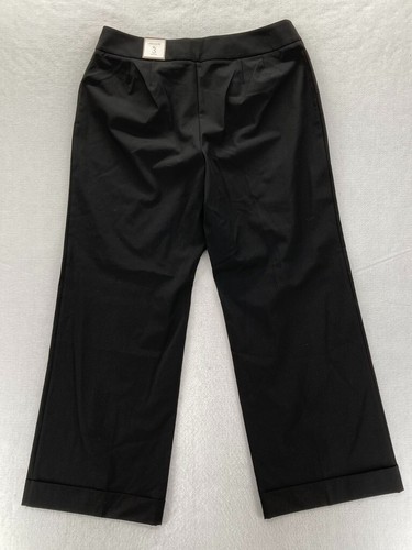 Chico's Dress Pants Women's 3 Black Stretch Fabric Ultimate Fit Wide Leg NWT - Picture 12 of 12