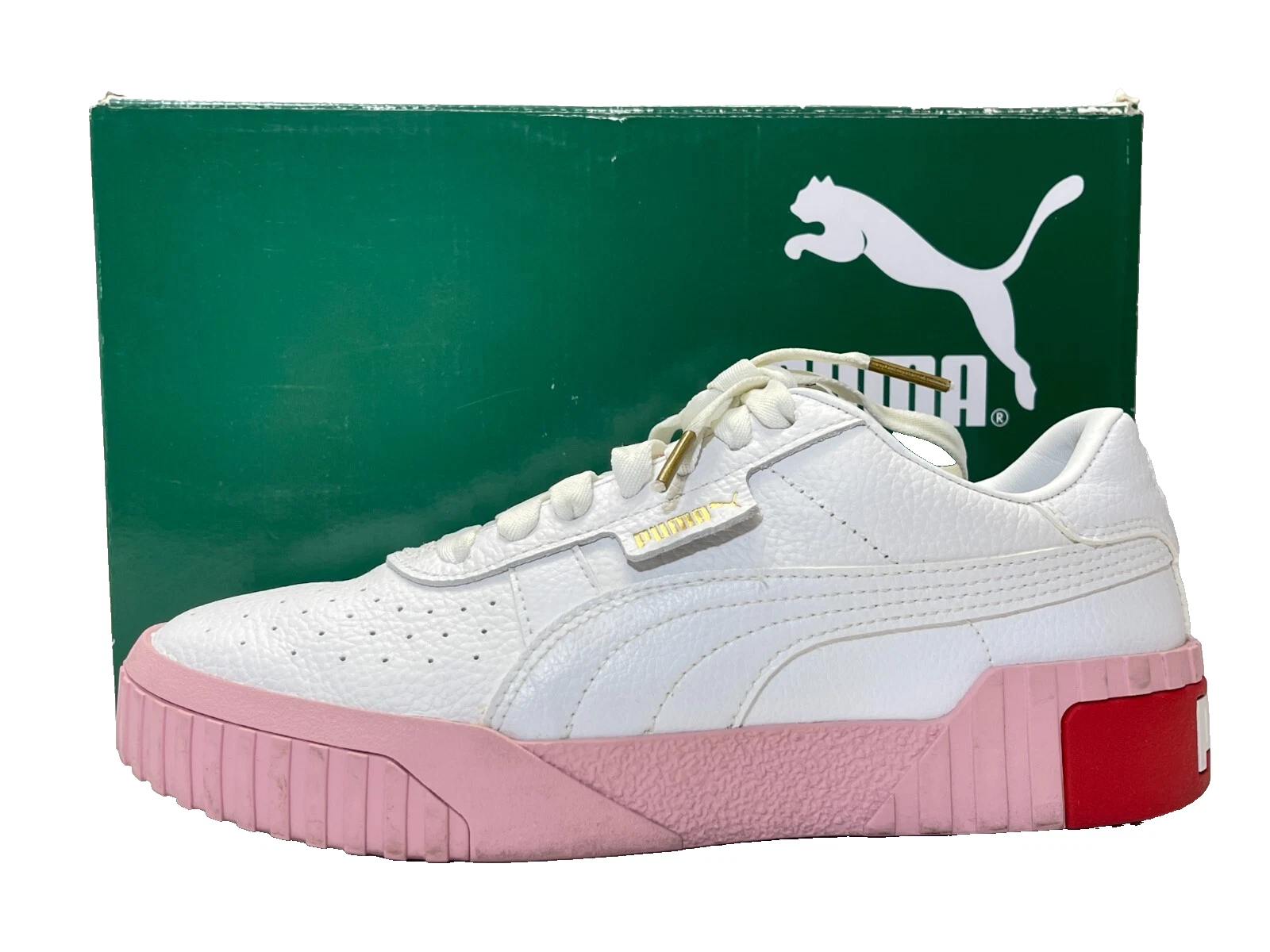 [U Puma Cali Sneakers Rosa e Bianco Perfetto Donna Taglia 7 5