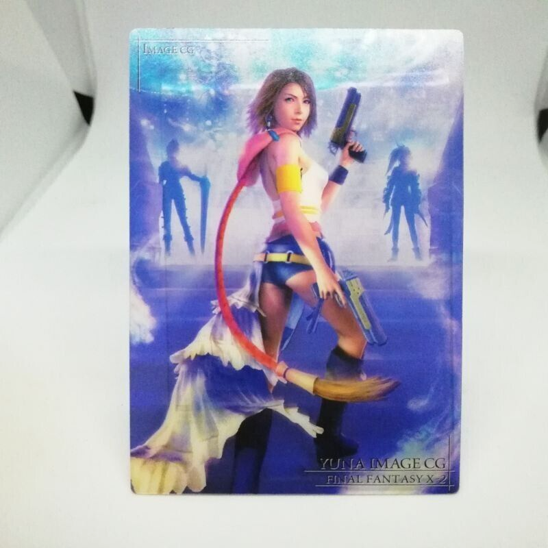 P-016 Yuna X Finalfantasy X-2 Art Museum card square ENIX Carddass