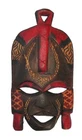 Hand Carved African Mask From Malawi - Red & Brown. Free shipping!