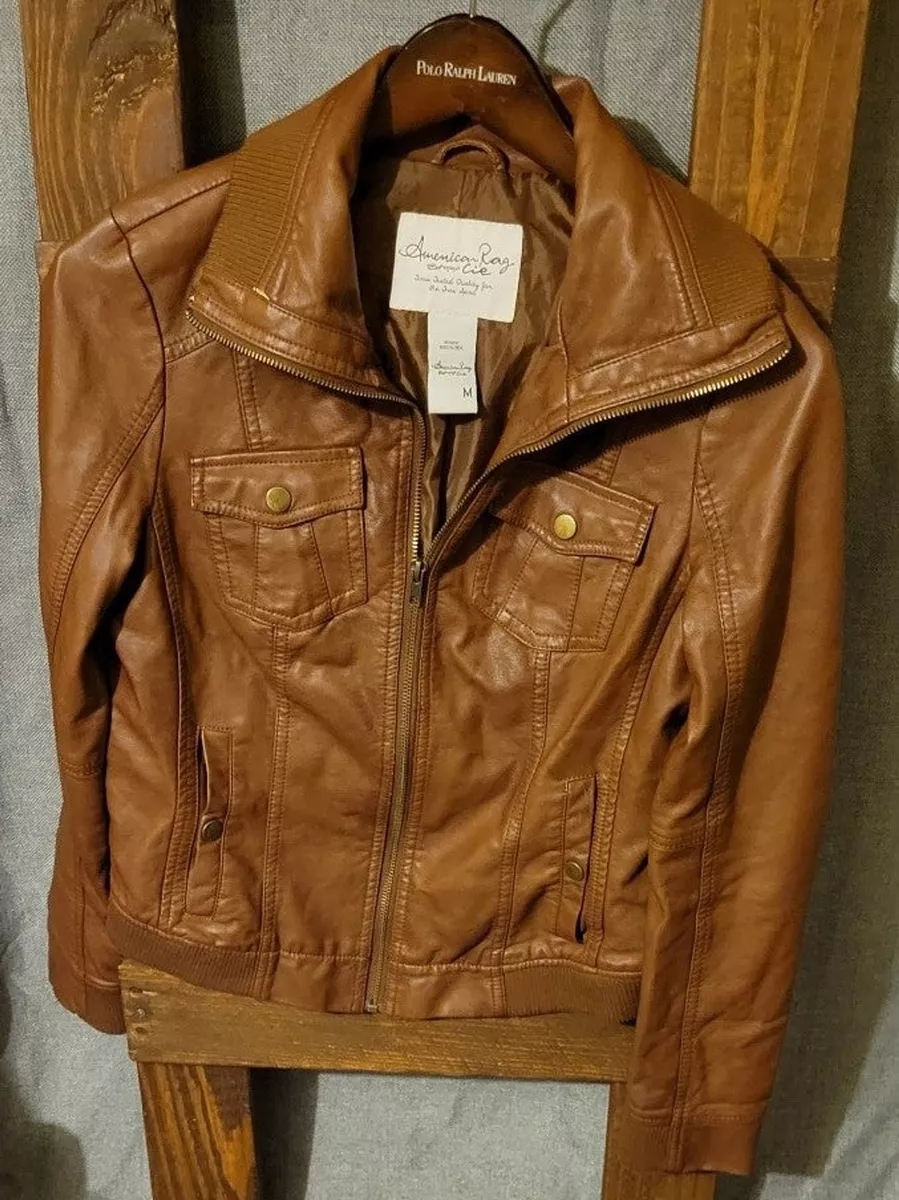 American Rag Cie Faux Leather Flight Jacket | eBay