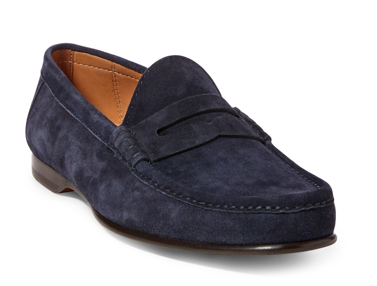 $895 Ralph Lauren Purple Label Mens Chalmers Suede Penny $895 Ralph Lauren Purple Label Mens Chalmers Suede Penny