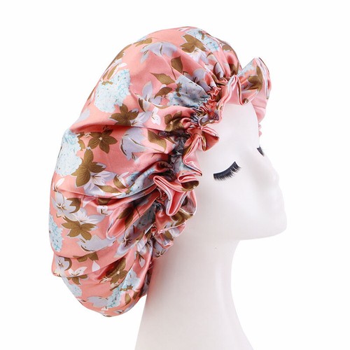 Muslim Satin Turban Women Sleeping Cap Night Sleep Hat Hair Care Bonnet Headwrap - Picture 4 of 22