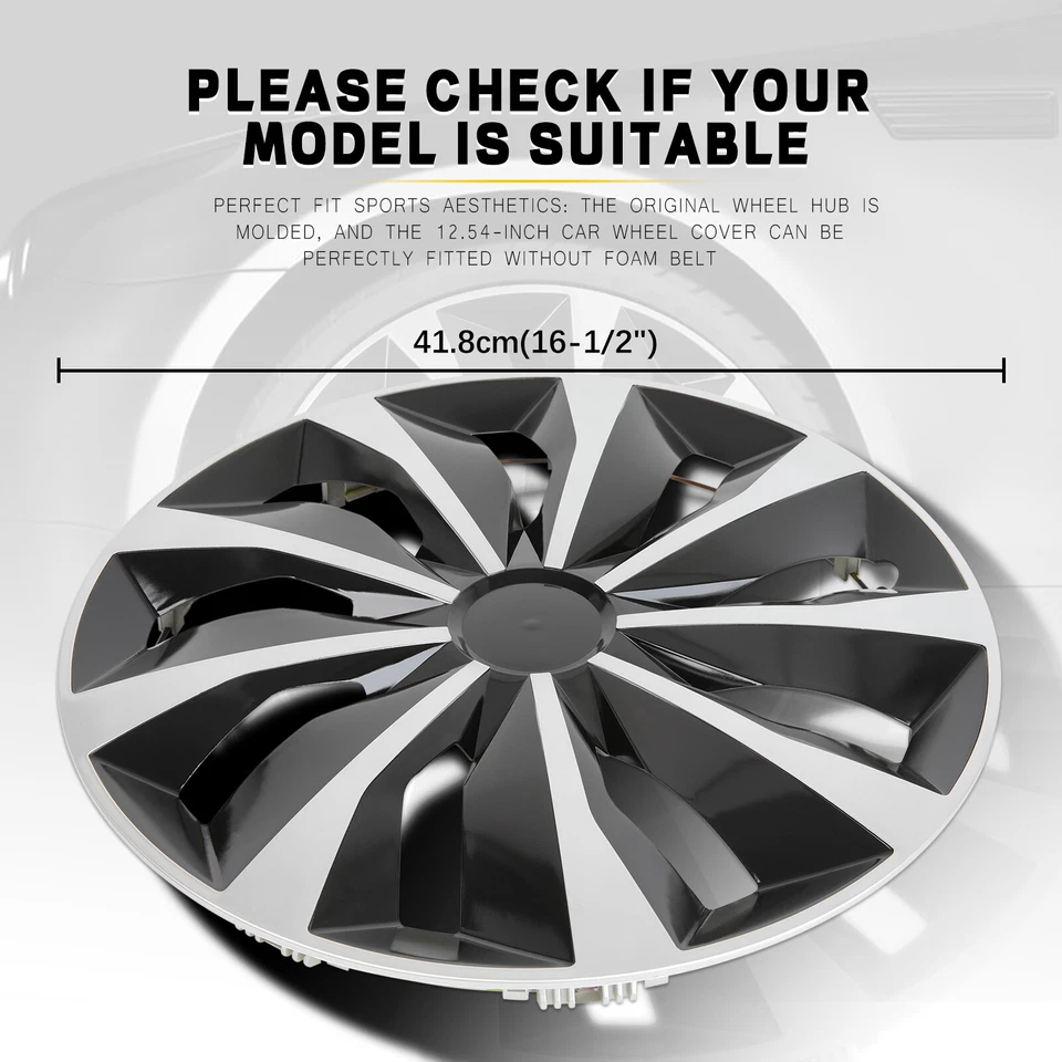 Juego de 4 cubiertas de rueda de 15" tapacubos a presión para Volkswagen Jetta 2015-2018 Foto 3 de 4