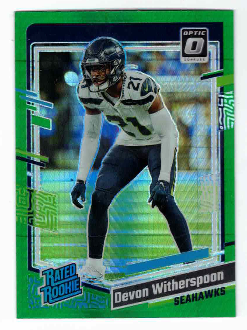 2023 Panini Donruss Optic - Rated Rookie Devon Witherspoon #292 Green Hyper