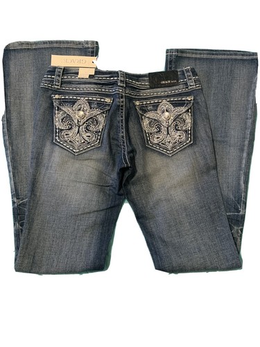 Grace in LA Denim Blue Flare Bootcut 
