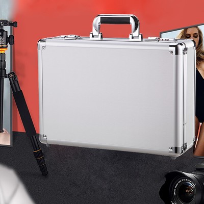 Aluminum Portable Toolbox Travel Executive Briefcase Laptop Protective Case