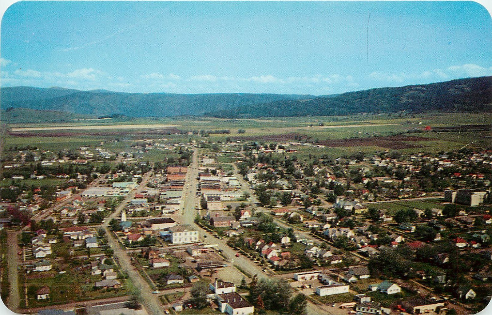 Vintage Postkarte; Stadtansicht Grangeville Ausweis auf US 95, Idaho