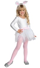 Bunny Leotard Tutu Tights Tail Ears child school stage pageant dance costume kit