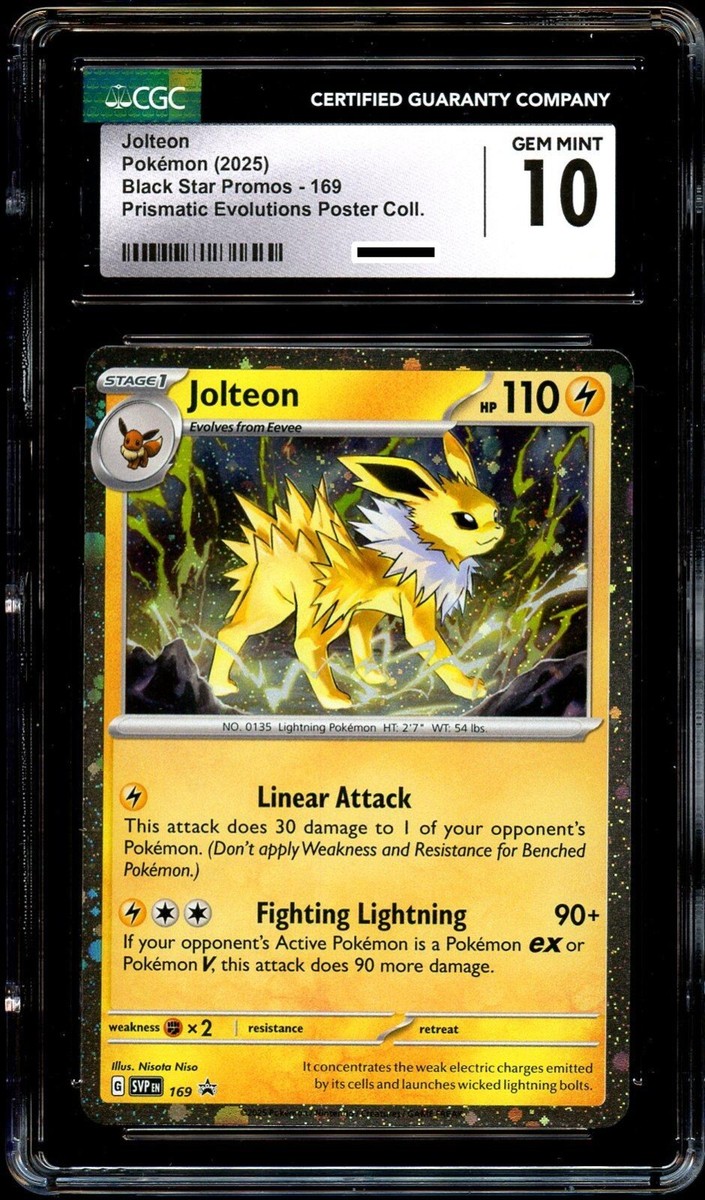 CGC 10 GEM MINT Jolteon SVP169 COSMOS HOLO PROMO SVP 169