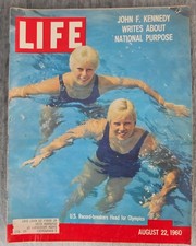 Life Magazine August 22, 1960 John F Kennedy swimmer Chris Von Saltza Lynn Burke