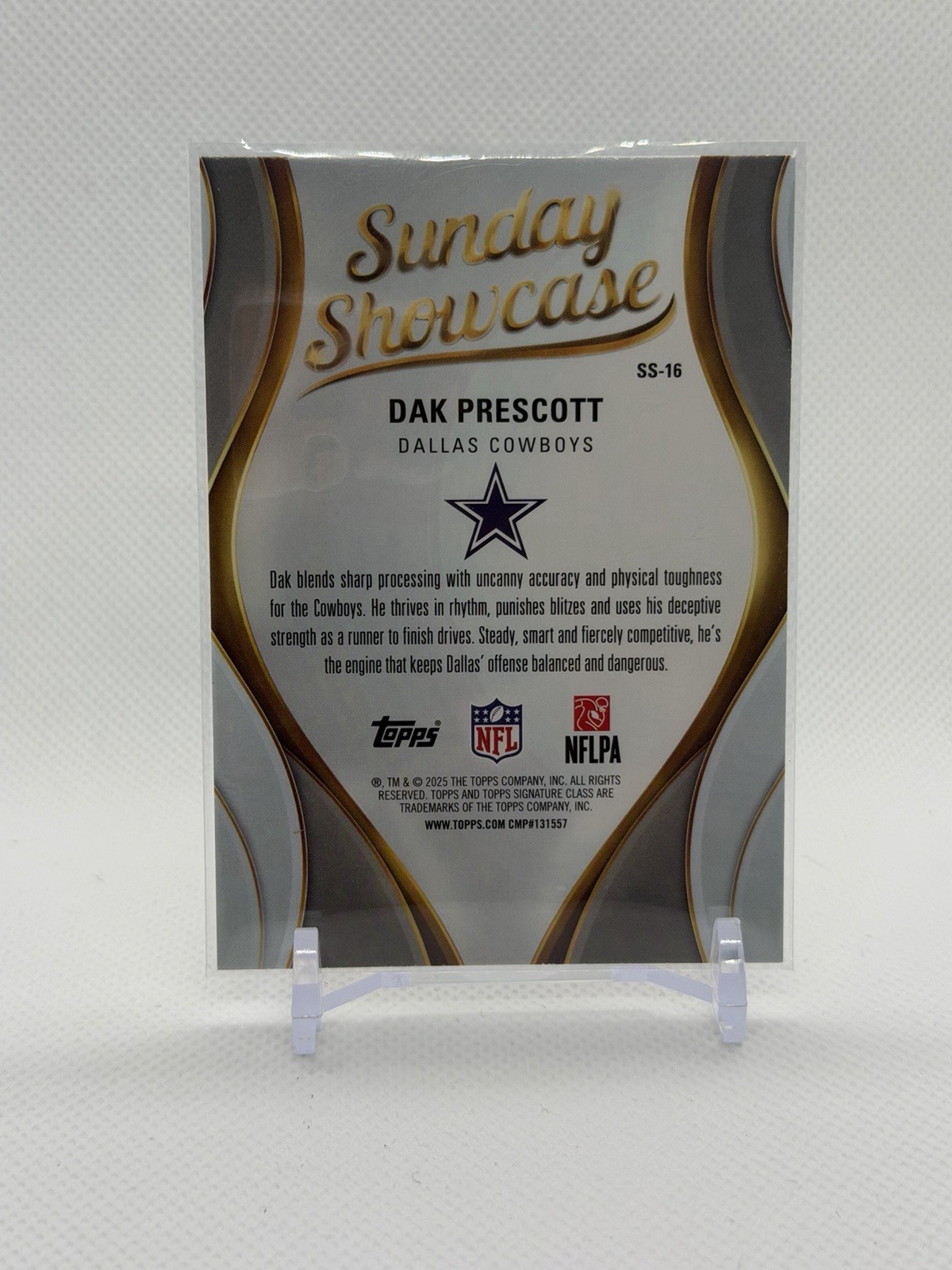 2025 Topps Signature Class Sunday Showcase Dak Prescott Dallas Cowboys #SS-16