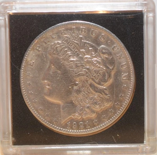 1921s Morgan Silver Dollar in AU Condition.