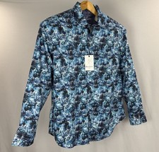 Robert Graham Floral Button-Up Shirt Mens Small Colorful Vibrant LS Flip Cuff