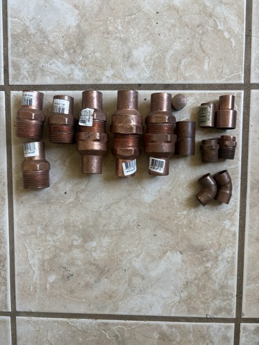 EPC & Nibco Copper Fitting Lot 17pc Lot All New! 3/4x1 & 1x3/4 & 1/2 & 3/4