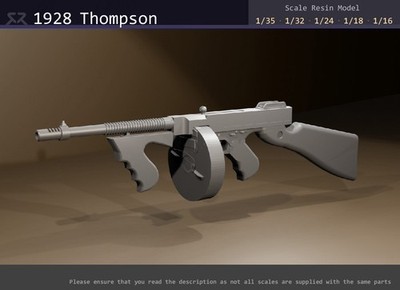 M1928 Thompson - 1/35, 1/32, 1/24, 1/18, 1/16 resin model
