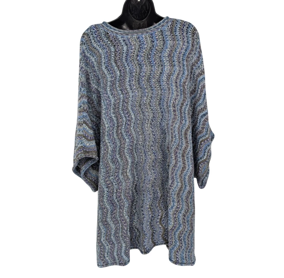 Suéter Catherines Crochet Mujer Talla 3X Chevron Grueso Tejido Top Boho Cottage Foto 2 de 4