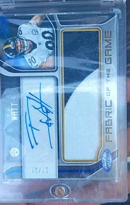2018 Panini Certified - Fabric of the Game Signatures T.J. Watt #FGS-TJ Prime...