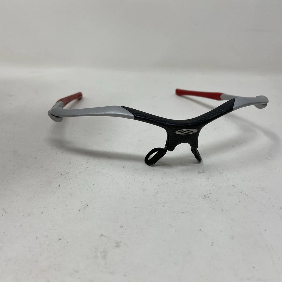 RUDY PROJECT SUNGLASSES T-LOCK SILVER CARBON GRAY RED FRAME VK21 - Image 3 of 4