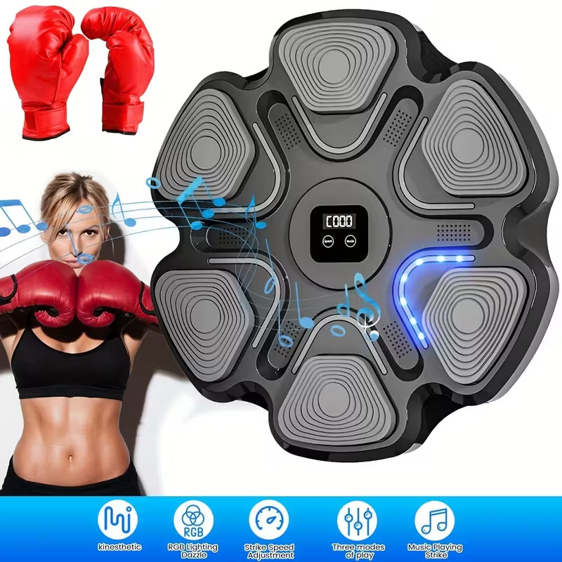 Machine De Boxe électronique Murale – 6 Cibles Lumineuses, Bluetooth, USB 4000 MAh, Pour Entraînement D'agilité