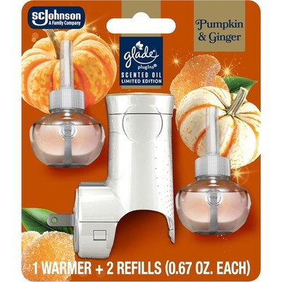 Home Air Freshener Plug in Warmer Starter Kit with 2 Refills, Pumpkin Ginger