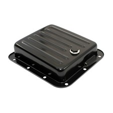 Ford C4 Black Steel Automatic Transmission Pan Case Fill Style - Stock Capacity