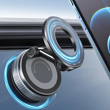 Vacuum Suction Magnetic Phone Holder, 2025 Upgraded Foldable Retractable Suct...