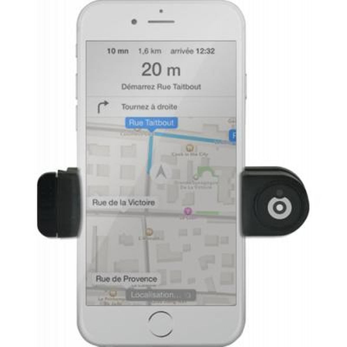 Support Voiture Ventilation BigBen Noir pour Fixer un Smartphone sans Ventouse