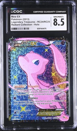 CGC 8.5 Mew EX RC24/RC25 Radiant Holo Legendary Treasures Pokémon Card