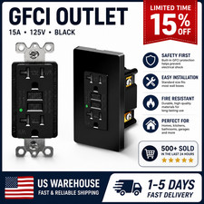GFI GFCI Outlet 15 Amp Tamper-Resistant TR WR...