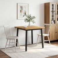 60 X 55 X 75 Cm Massivholz Akazie Weiß Und Schwarz Rechtwinklig